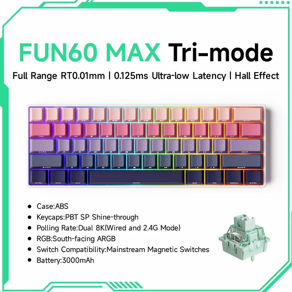 Akko MonsGeek FUN68 / FUN60 PRO & MAX HE Magnetic Keyboards – 60% / 65%, Rapid Trigger, 8K, Custom Esports Gaming Keyboard