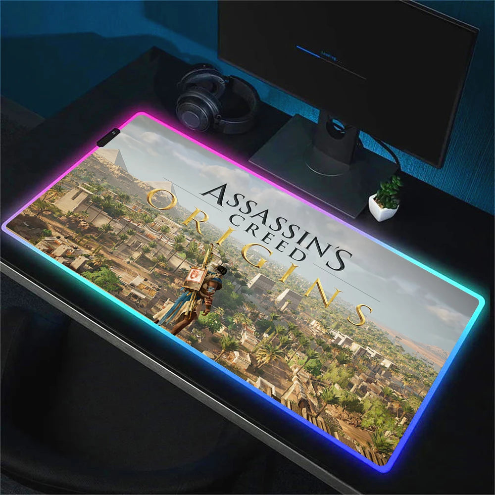 Pc Gamer Cabinet Assassin S Creed Mouse Carpet Xxl Mouse Pad Speed Gaming Accessories Keyboard Mousepad Rgb Desk Mat Anime Mats
