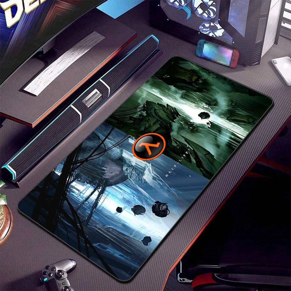 Half Life Large Mouse Pad Gamer Gaming Mousepad PC XL Office Computer Mouse Mat Silicone Keyboard Mats Desk Pads Laptop Mausepad