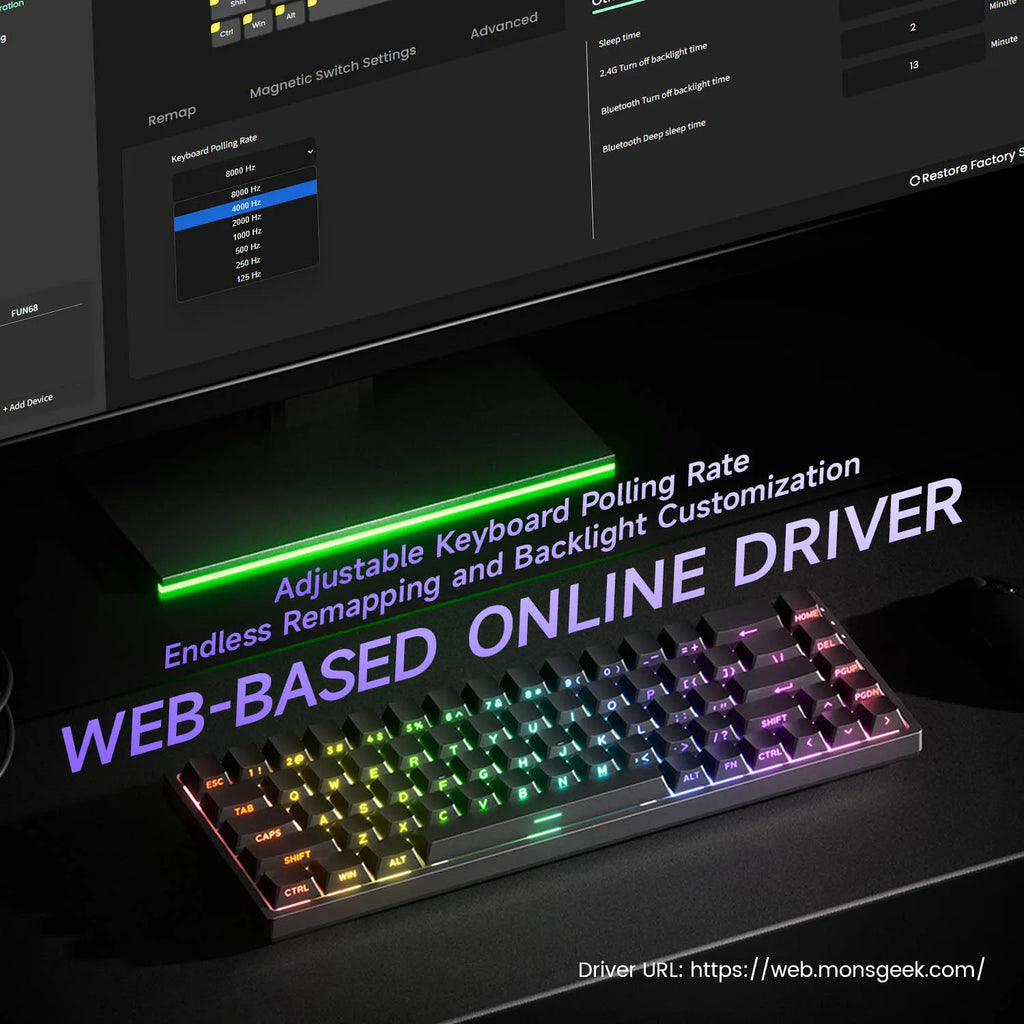 Akko MonsGeek FUN68 / FUN60 PRO & MAX HE Magnetic Keyboards – 60% / 65%, Rapid Trigger, 8K, Custom Esports Gaming Keyboard