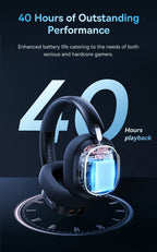 Baseus GH02 Wireless Gaming Headset – Bluetooth 5.3, 2.4G/Wired, RGB, 40mm Drivers