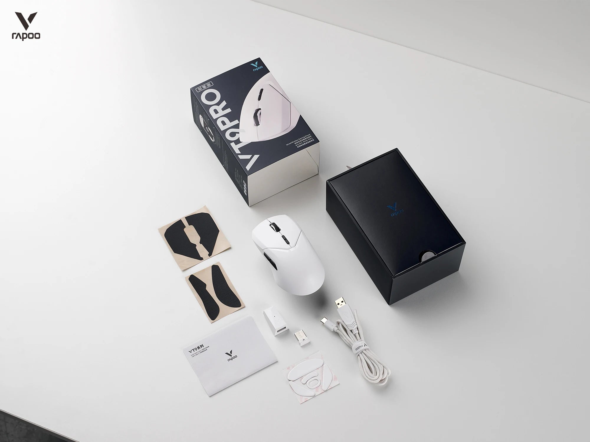 Rapoo VT9 PRO Wireless Gaming Mouse – PAW3398 Sensor, 26,000 DPI, 68g Lightweight, Wired & Wireless, 160H Long Battery Life