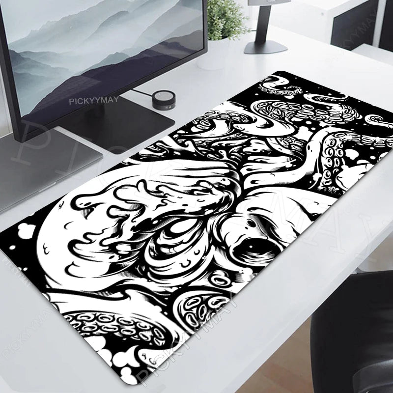 Octopus Locking Edge Mouse Mats Large Natural Rubber Mouse Pad Gaming Mousepads Gamer Mousepad Desk Pads Keyboard Mat 900x400