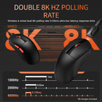 DAREU Dual-Mode Gaming Mouse – 8KHz Polling, 2.4G Wireless & Wired, 35g Lightweight, 30,000 DPI, AIM-750 Sensor
