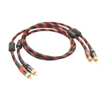 Hi-Fi 2RCA to 2RCA Audio Cable – High Quality 4N OFC, Male-to-Male RCA Cable, Independent Main-Core Shielding, One Pair