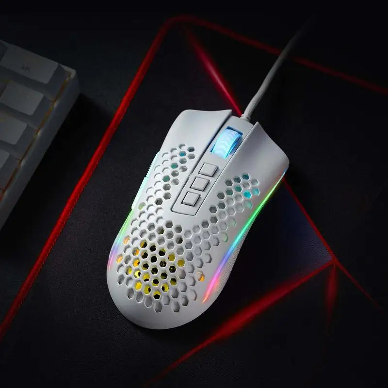 Redragon M808 Storm Lightweight RGB LED USB Gaming Mouse – 12,400 DPI Optical Sensor, 7 Programmable Buttons, Precise Tracking