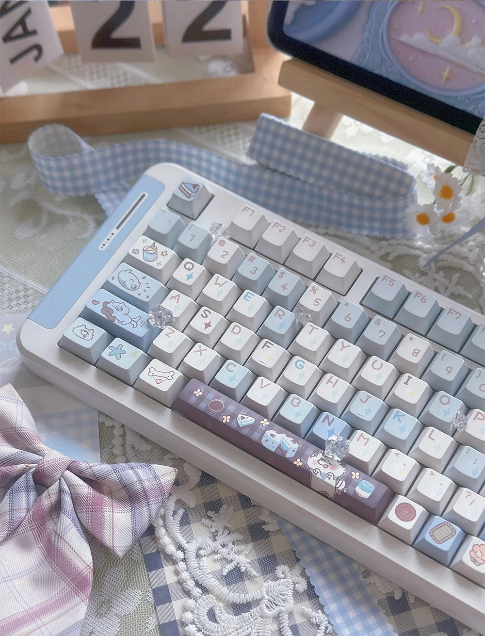 95 Keys Cherry Profile PBT Keycaps – Spark Conference Theme, for Gaming Mechanical Keyboard 61/64/68/75-Key Layouts, AULA F75 Compatible