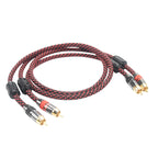 Hi-Fi 2RCA to 2RCA Audio Cable – High Quality 4N OFC, Male-to-Male RCA Cable, Independent Main-Core Shielding, One Pair