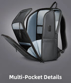 HcanKcan Men's Waterproof Business Backpack - 15.6 Inch Laptop Bag with Large Capacity for Travel, Work & School