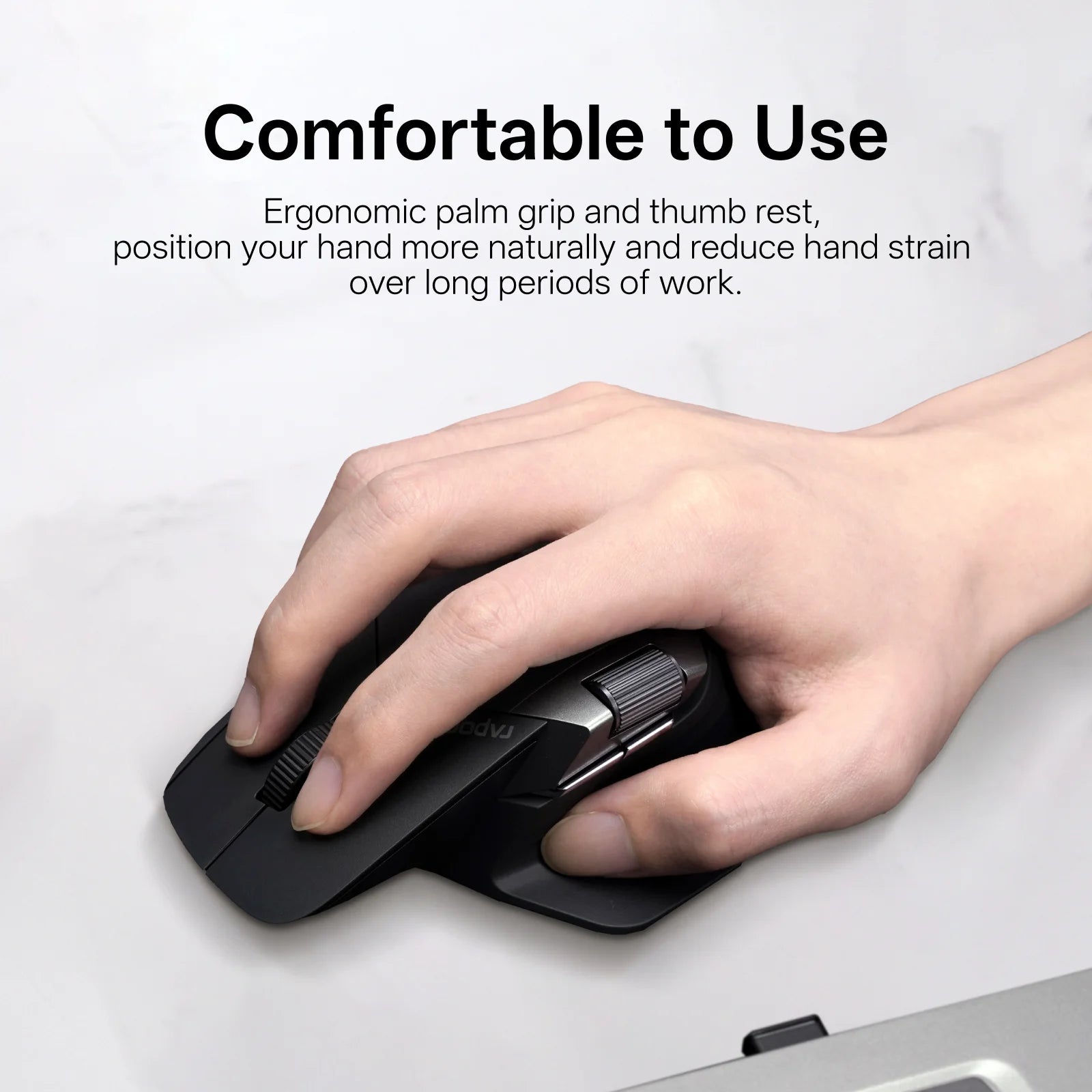 Rapoo MT760PRO Wireless Mouse – NearLink + Bluetooth 5.0, Multi-Device, 12,000 DPI, 2K Polling Rate, Ergonomic, Quiet Clicks