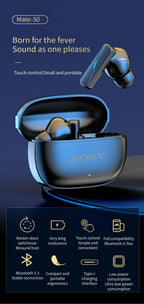 Original Sony Mate 50 Wireless Bluetooth Earbuds | Stereo Hi-Fi Noise Reduction Sports Headphones with Microphone & Touch Control