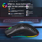 RGB Ultralight Honeycomb Wireless Gaming Mouse – 2.4G Wireless, Charging Support, 3,600 DPI, 6-Button Design, for Laptop & PC Gamers