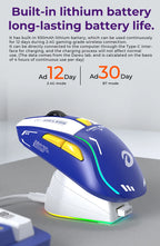 DAREU Tri-Mode Gaming Mouse – Bluetooth / Wired / 2.4G, Charging Base, KBS Buttons, for Laptop & PC Gamers