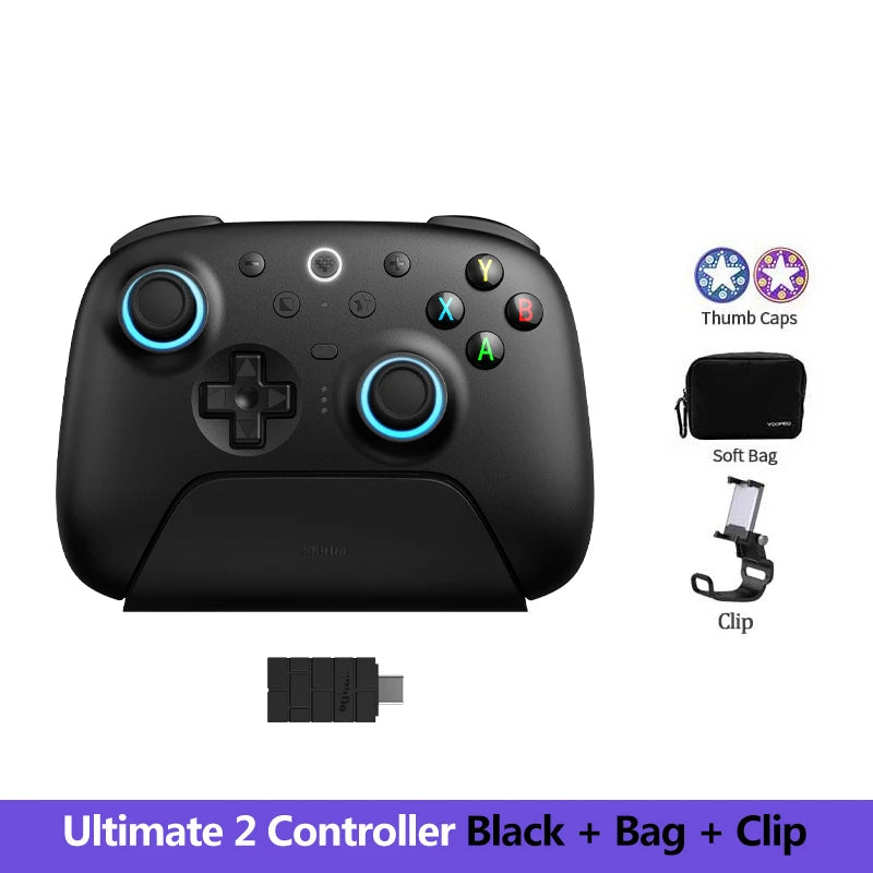 8BitDo Ultimate 2 Wireless Controller, Bluetooth/USB/2.4G Gamepad withTMR Joysticks、Charging Dock for PC,Windows 10,11, Android