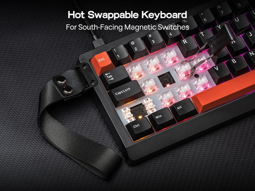 EPOMAKER HE68 Lite Mechanical Keyboard – 65% ANSI US Layout, Tray-Mounted, Wired Hall Effect Magnetic Switch, DKS SOCD, RGB Backlight