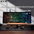 XVX Spider Web Keycaps – OEM Profile, Shine-Through IMD-Tech Keycap Set, 118 Keys, Black Backlight (Keycaps Only)