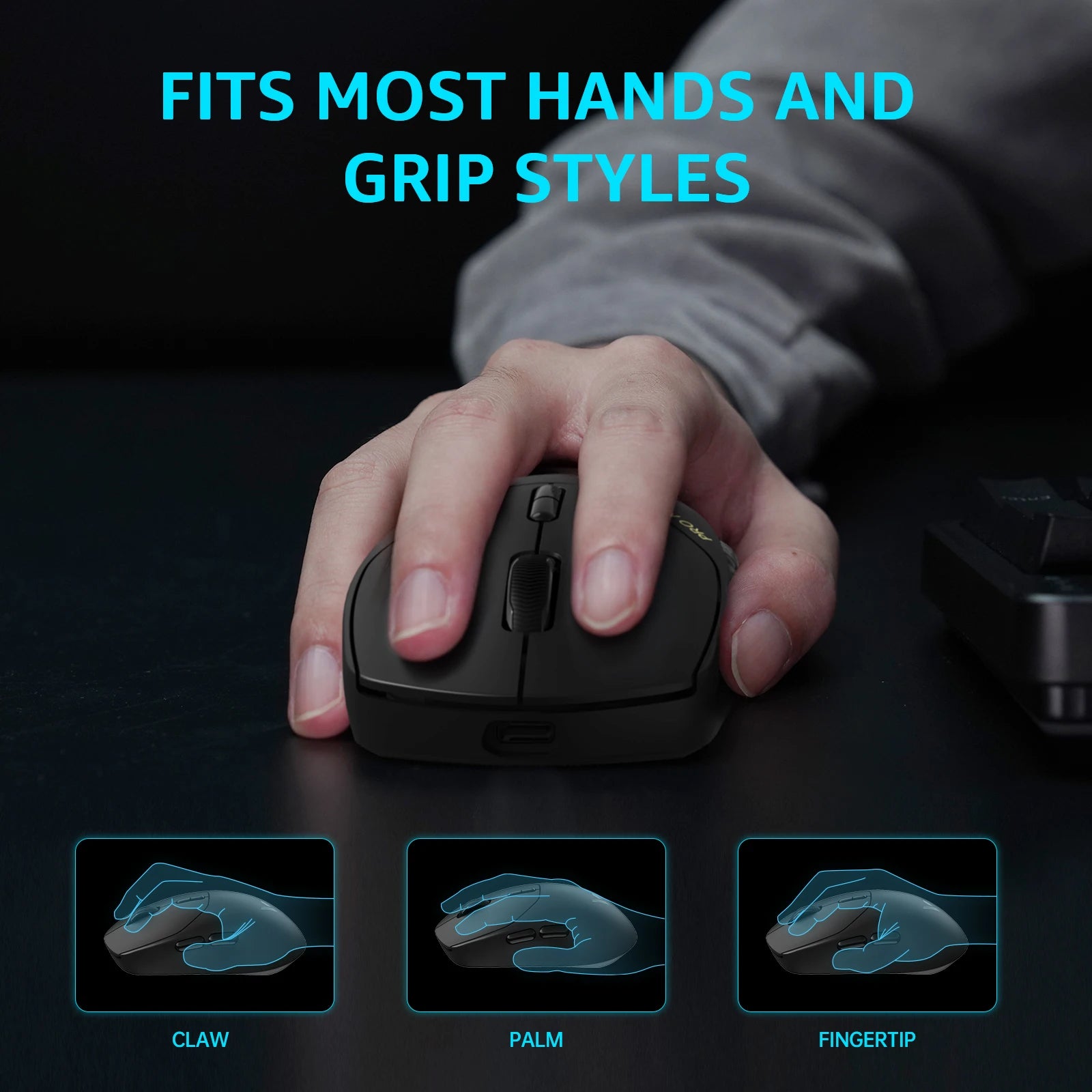Rapoo VT1 PRO / VT1 PRO MAX Wireless Gaming Mouse – 8KHz Polling Rate, 26,000 DPI, Optical Sensor, for Small & Medium Hands
