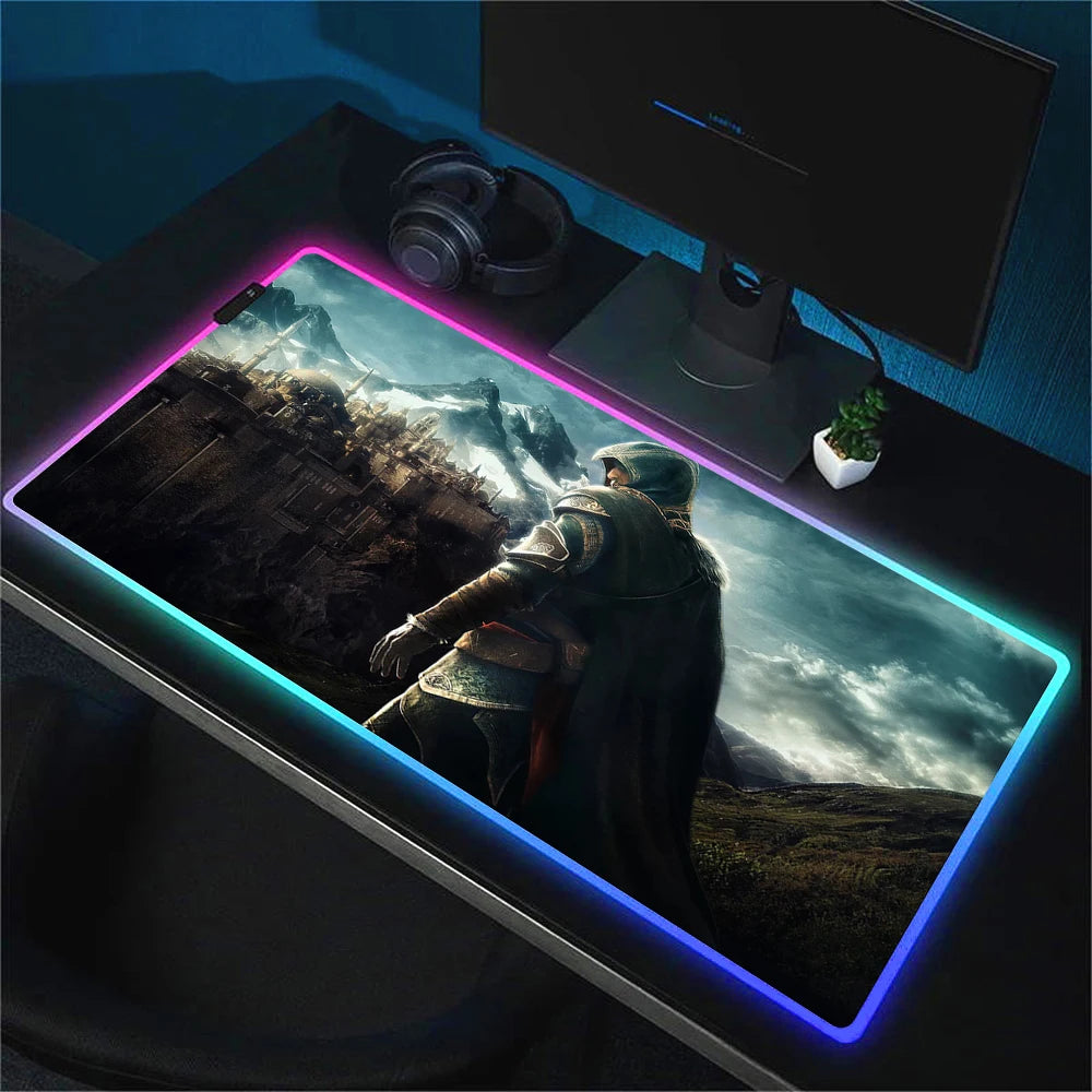 Pc Gamer Cabinet Assassin S Creed Mouse Carpet Xxl Mouse Pad Speed Gaming Accessories Keyboard Mousepad Rgb Desk Mat Anime Mats