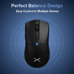 Delux M600 Series Wireless Gaming Mouse – 52g Lightweight, 2.4G Dual-Mode, 26,000 DPI, Macro Support, Rechargeable