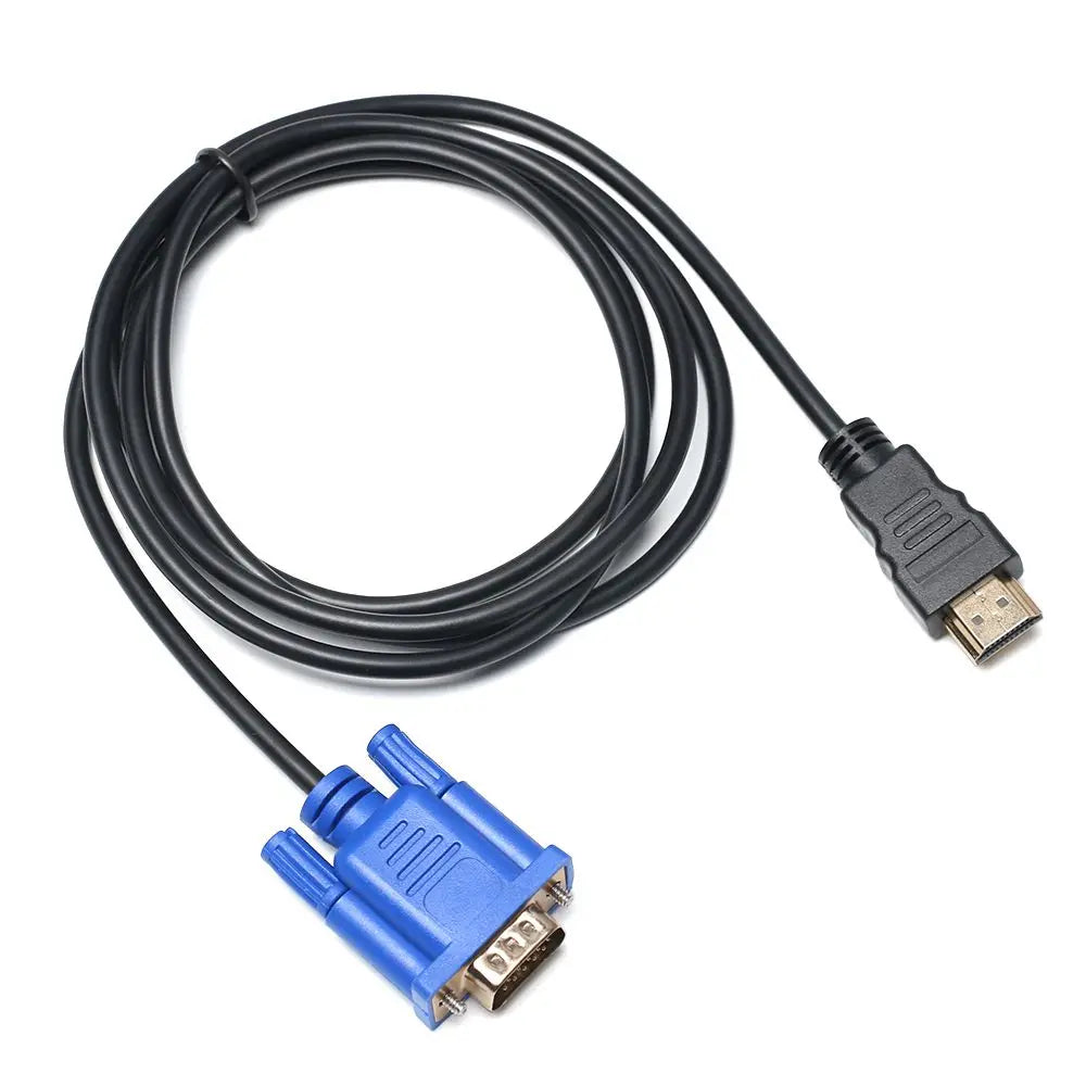 1-5m HDMI-Compatible To VGA Cable Male to Male 1080P AV Adapter Cord Converter For PC HDTV