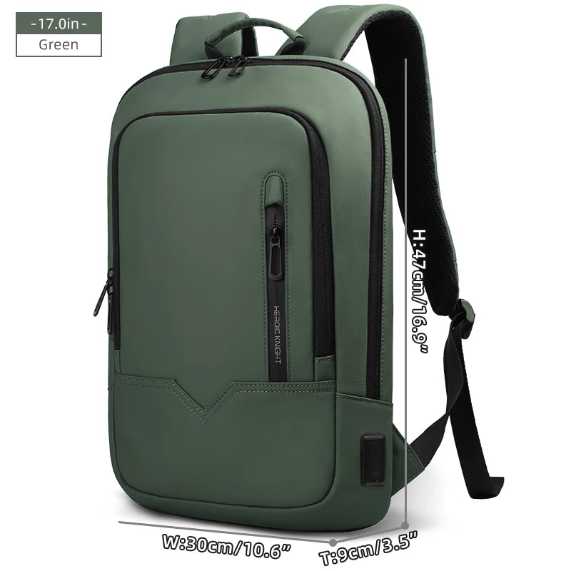 Heroic Knight Business Backpack - 14" Laptop, Waterproof, USB Charging, Multifunctional Travel Backpack