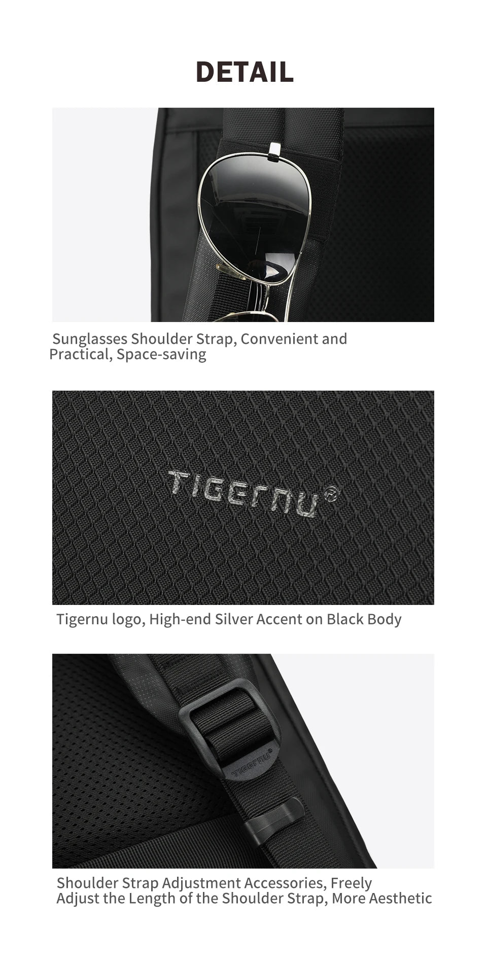 Tigernu Men's 15.6-17 Inch Laptop Backpack - Slim Anti-Theft Travel Backpack for School & Business