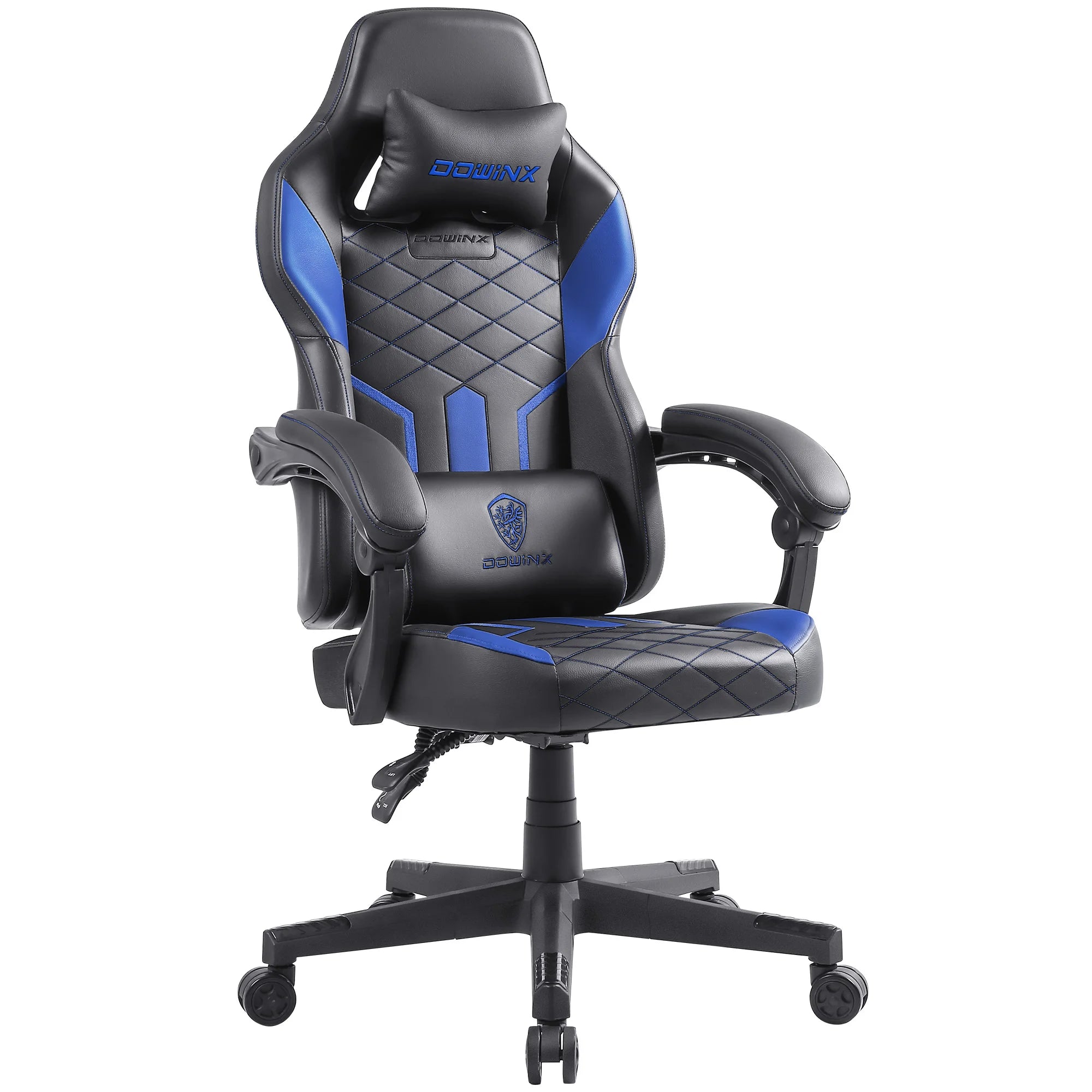 Dowinx Gaming Chair with Pocket Spring Cushion, Ergonomic Computer Chair High Back, Reclining Game Chair Pu Leather 350LBS
