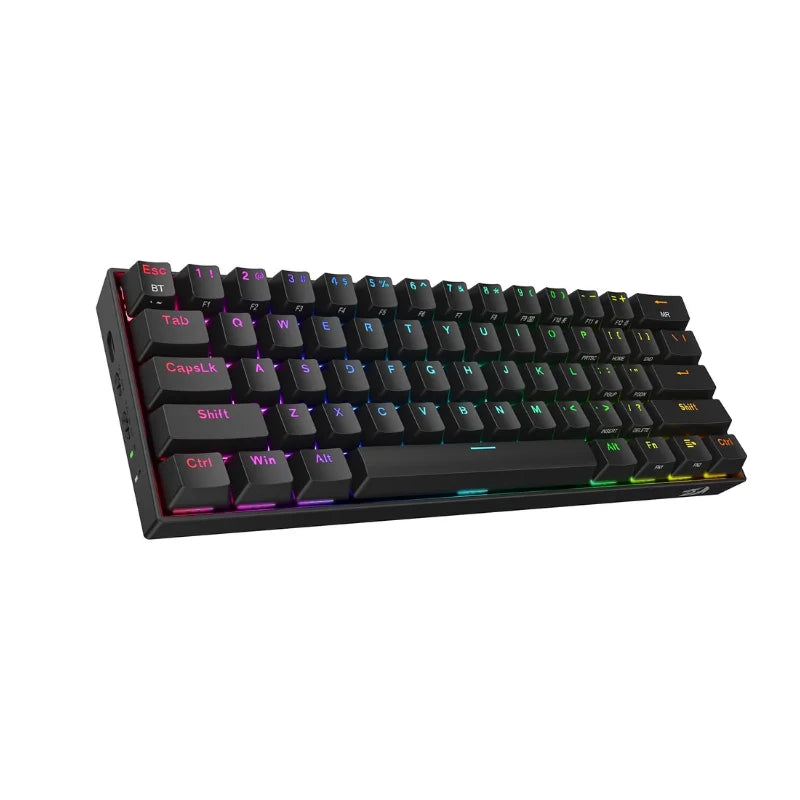 Redragon K530 Pro Draconic Mechanical Keyboard – 61 Keys (60%), Wireless RGB, Hot-Swap Socket, Bluetooth / 2.4GHz / Wired 3-Mode