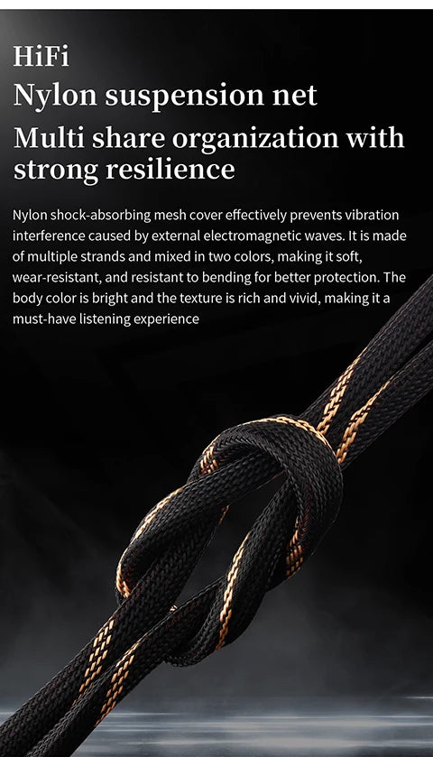 YYAUDIO One Pair of Hi-Fi Speaker Cables – High-End OCC Speaker Cable for Hi-Fi Audio Systems, Banana Plug Speaker Cable