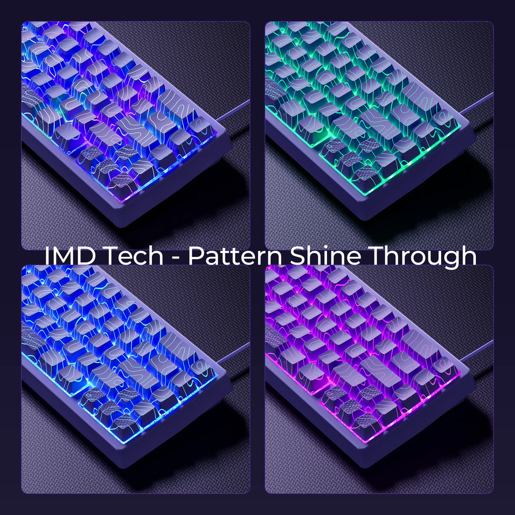 XVX M67 JadeStone Mechanical Keyboard – 65% Layout, IMD-Tech Keycaps, Hot-Swappable, Gasket Mount, Tri-Mode Wireless, Custom RGB