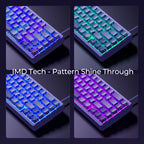 XVX M67 JadeStone Mechanical Keyboard – 65% Layout, IMD-Tech Keycaps, Hot-Swappable, Gasket Mount, Tri-Mode Wireless, Custom RGB