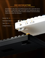 Machenike K600-B82W Mechanical Keyboard – 75% ANSI Layout, Gasket Mounted, RGB Backlit, Tri-Mode Wireless Gaming Keyboard