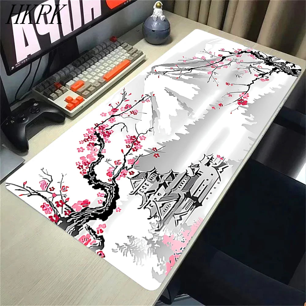 XXL Mouse Pad Gaming Sakura Japanese Cherry Blossom XL Home New HD Mousepad Non-Slip Office Carpet Laptop Mice Mat Keyboard Pads