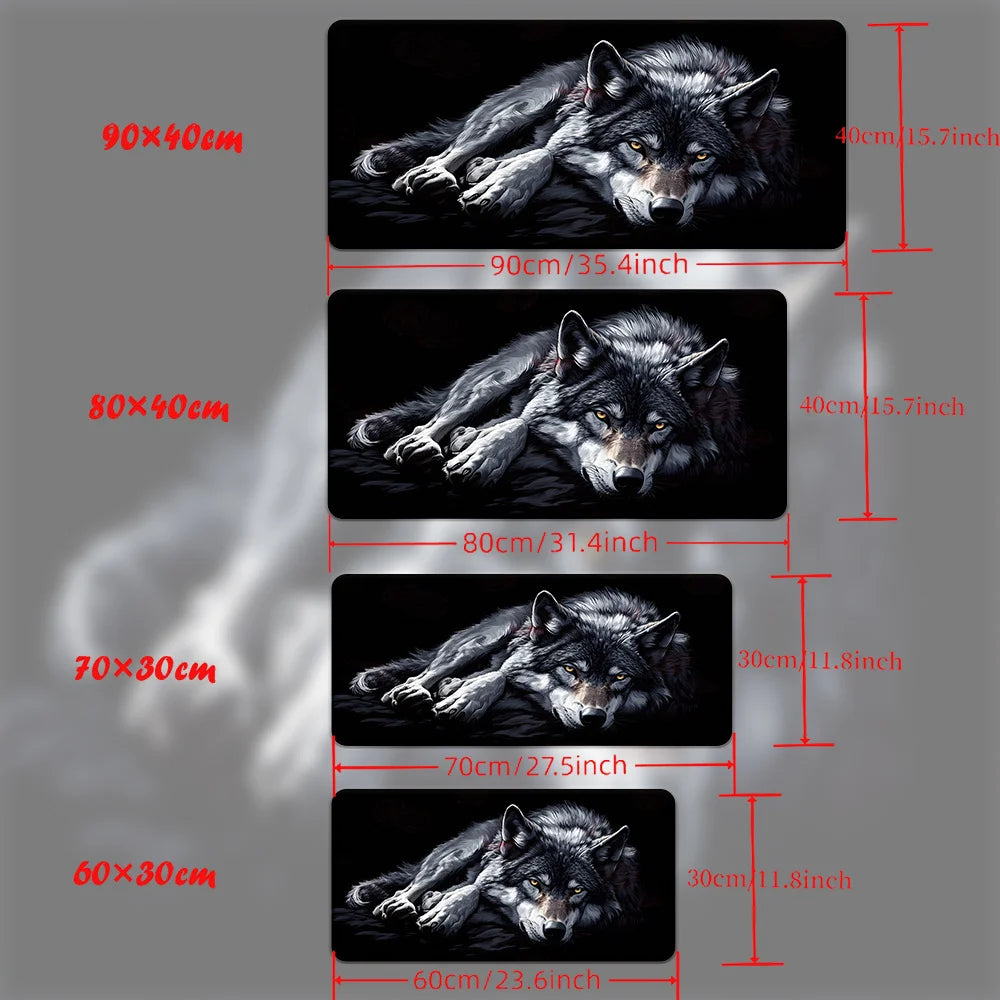 Large Wolf Pattern Mouse Pad for Desk Multi Functional XXL desk mat Keyboard Gaming Office Computer PC Gamer Desk accessories