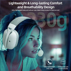 ATTACK SHARK L80PRO Wireless Gaming Headset – 2.4G/BT/Wired, Ultra-Light, 40mm Drivers