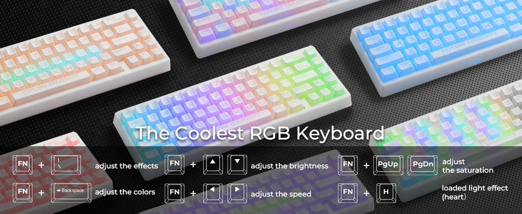 XVX M67 JadeStone Mechanical Keyboard – 65% Layout, IMD-Tech Keycaps, Hot-Swappable, Gasket Mount, Tri-Mode Wireless, Custom RGB