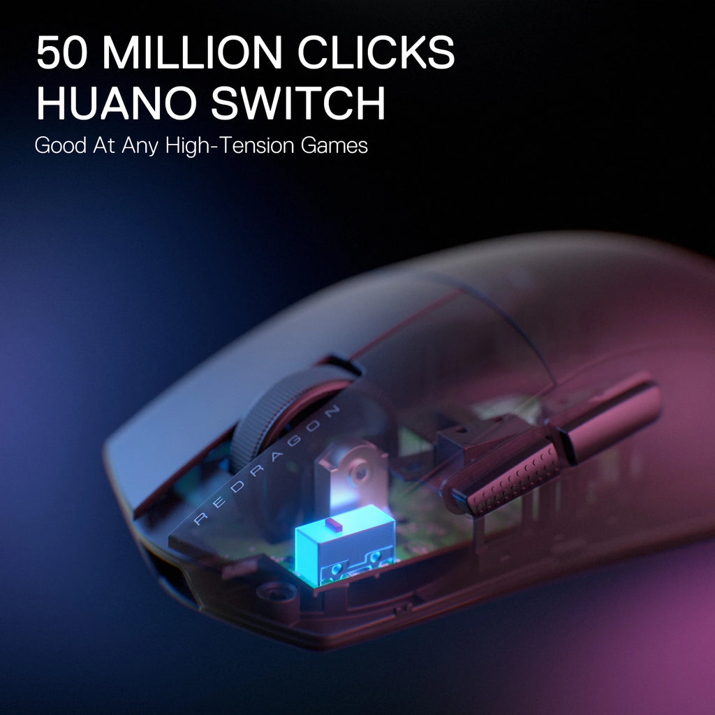 Redragon M916 PRO 3-Mode Wireless Gaming Mouse – 49g Ultra-Light, 26K DPI, Fully Programmable Buttons Gamer Mouse