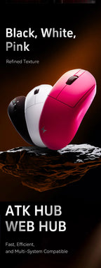 ATK Dragonfly A9 Series Wireless Gaming Mouse – Tri-Mode Connection, PAW3950 Sensor, Nordic 52840 Chip, 8K Polling Rate, 53g Lightweight, for Laptop & PC Gaming