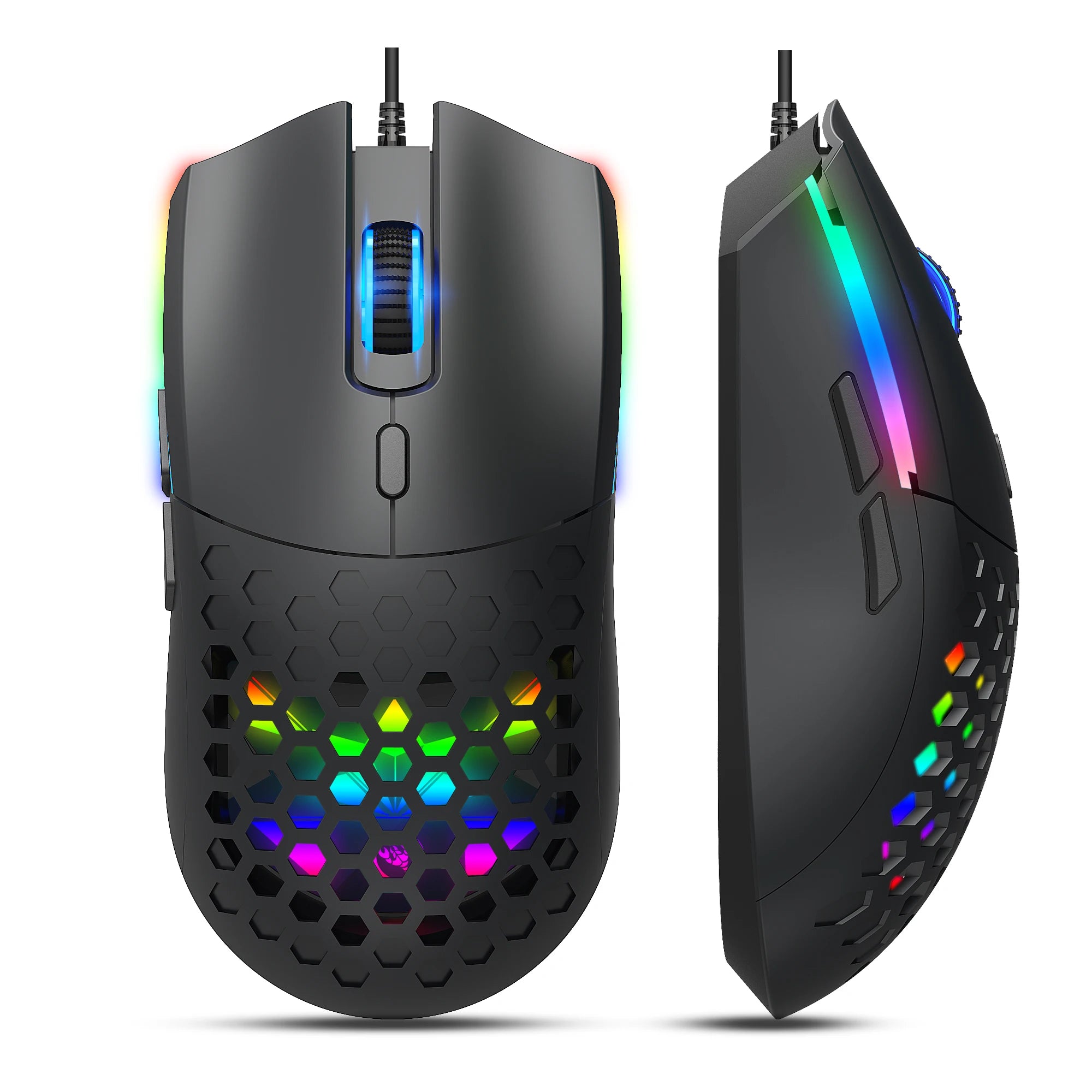 HXSJ S500 Optical Gaming Mouse – Lightweight Ergonomic Design, Wired USB, Plug & Play, for Laptop & Desktop PC