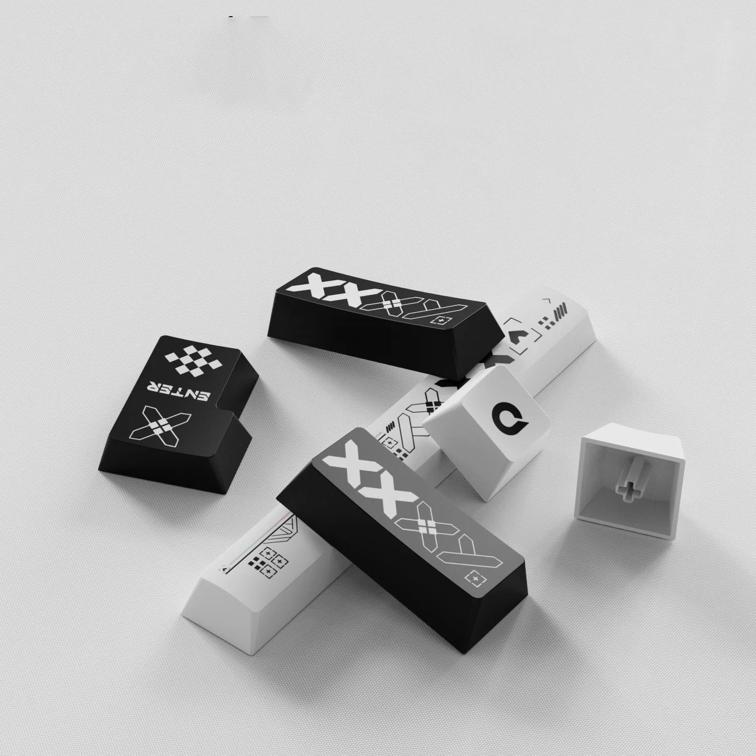 130 Keys Printstream PBT Keycaps – Cherry Profile, 5-Side Dye-Sublimation, for Gateron MX Switches Mechanical Gaming Keyboard