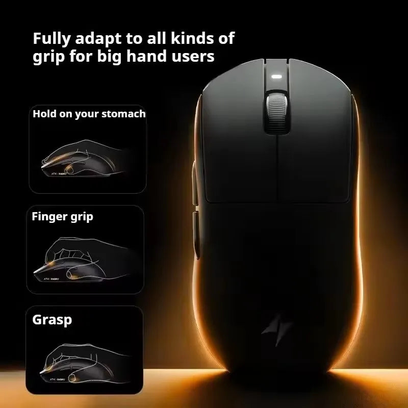 ATK Dragonfly A9 Series Wireless Gaming Mouse – Tri-Mode Connection, PAW3950 Sensor, Nordic 52840 Chip, 8K Polling Rate, 53g Lightweight, for Laptop & PC Gaming