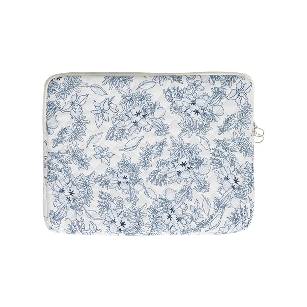 11-15 Inch Quilted Laptop Sleeve - Coquette Floral Laptop Carrying Case for Office