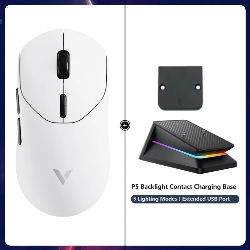 Rapoo VT2 MAX Wireless Esports Gaming Mouse – 8K Polling Rate, Optical Sensor, Ergonomic Design, 53g Lightweight, for PC & Laptop