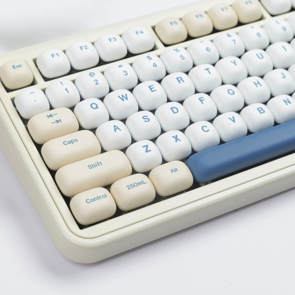 MOG Soy Milk Keycaps – XDA / Cherry / OEM Profiles, PBT, for Cherry MX Switch Gaming Mechanical Keyboard 68 / 75 / 82 / 98 / 104 Layouts