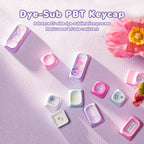 KiiBOOM × Elyxirine Digital Dreams (Pastel Y2K) Keycap Set – 144 Keys, MOA / Cherry Profile, for 60% / 65% / 75% / TKL / Full-Size Keyboards