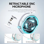 Picun G2 Wireless Gaming Headset – 2.4GHz & Bluetooth, 7.1 Surround, Low Latency, ENC Mic