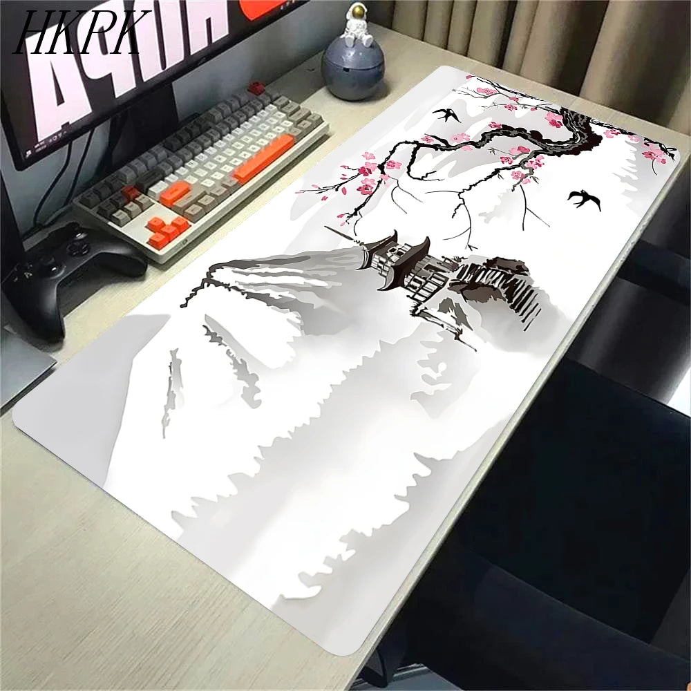 XXL Mouse Pad Gaming Sakura Japanese Cherry Blossom XL Home New HD Mousepad Non-Slip Office Carpet Laptop Mice Mat Keyboard Pads