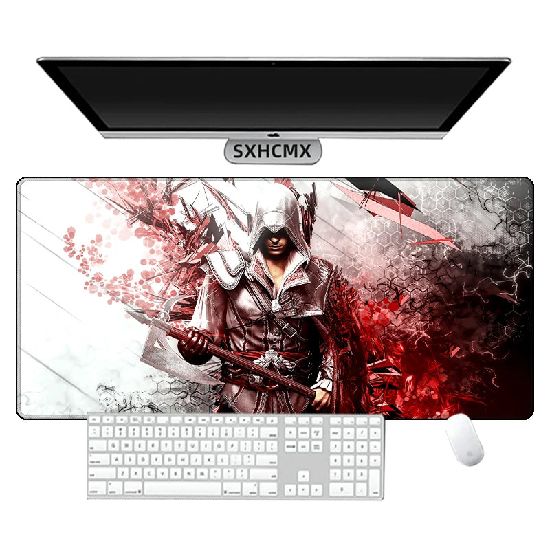 Assassins Creed Gaming Mouse Pad XXL Large Mousepad for PC Gamer Desktop Decoration Office Mouse Mat Laptop Deskmat Keyboard Rug