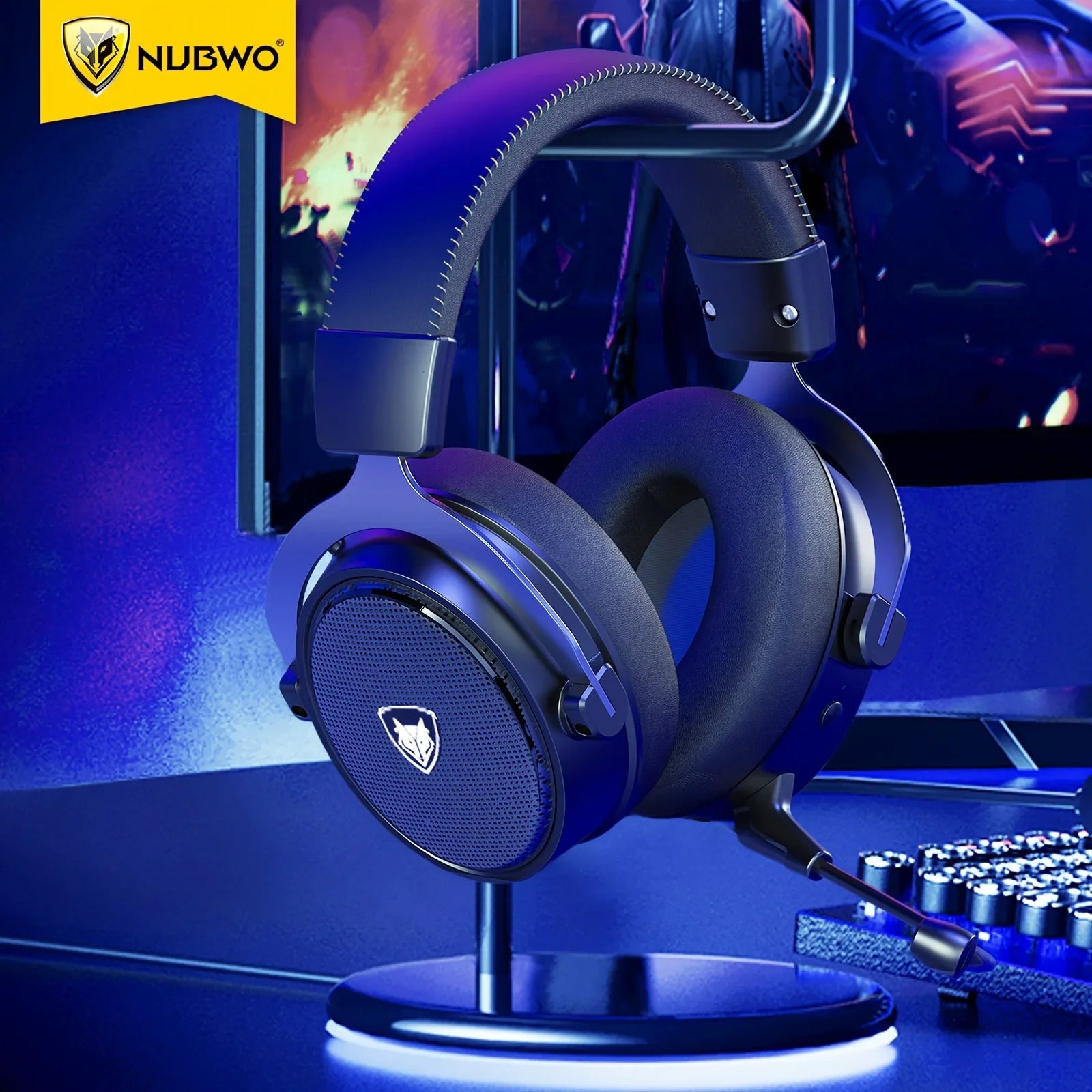 NUBWO G07 Wireless Gaming Headset – 2.4GHz Low Latency, Hi-Fi Stereo, Noise-Canceling Mic