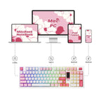 Akko 5098B Prunus Lannesiana Mechanical Keyboard – 96 Keys, Wireless, TFT Screen & Vertical Knob, Hot-Swap, RGB, Gasket Mount